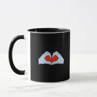 Skeleton Heart Hands Classic & Basic Halloween Mug