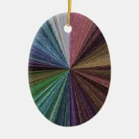 Circular Gradient Earthy Rainbow Ceramic Ornament