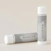 Girly Glam Silver Sparkle Glitter Drips Lip Balm