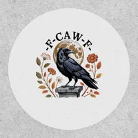 F-Caw-F Raven Moon Gothic Halloween Crow Bird Love Patch