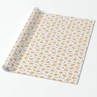 *~* Cat Kitty Fish Bones Yarn Ball Wrapping Paper