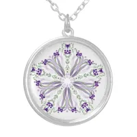 *~* Soothing Mandala -Healing Energy via Anna Rosa Silver Plated Necklace