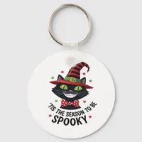 With Witch Hat And Tie Keychain