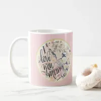 I Love You Mom Light Pink Watercolor Add Any Name  Coffee Mug