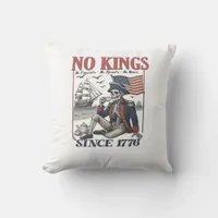 Retro No Kings Since 1776 Rejecting Kings Classic  Throw Pillow