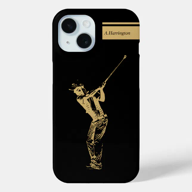 The golden golfer  iPhone 15 case