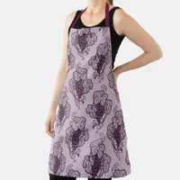 Burgundy Red and Plum Wine themed Apron