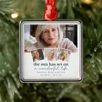 Photo Memorial Quote Metal Ornament