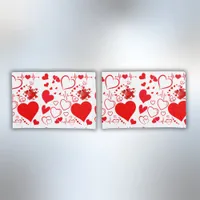 Simple Red Hearts Romantic Love On White | Pillow Case