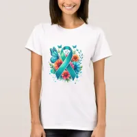 Myasthenia Gravis Teal Awareness Ribbon T-Shirt