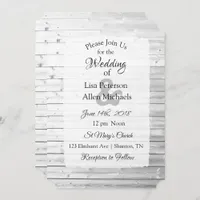 White Washed Wood  Wedding invitations