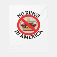 No Kings In America Patriotic Style Fleece Blanket