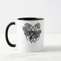 Deathshead Moth Classic Skeleton Hand Heart Style Mug