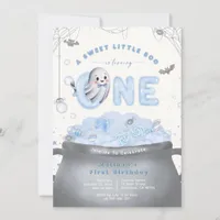 A Sweet Little Boo Is Turning One 1st Birthday Invitation