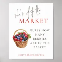 She's off the Market Guess How Many Bridal Shower Poster