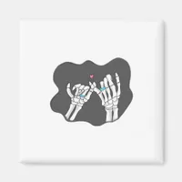 Skeleton Heart Hands Promise Symbolic Feeling Magnet