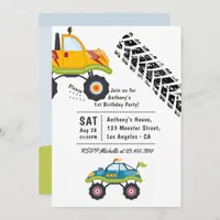 Monster Truck Birthday Party Invitation