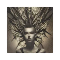 Woman Under Water Dystopian Abstract AI Art