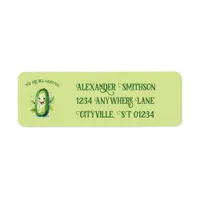 Cute Green Cartoon Pickle Label