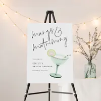 Minimalist Margs Matrimony Cocktail Bridal Shower  Foam Board