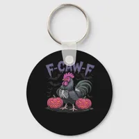 F Caw F Funny Chicken Classic Simple Clean Style Keychain