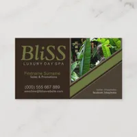 Earth Nature Spa Health Resort w/ Photo template Business Card