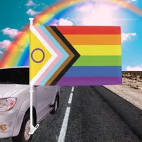 Intersex-Inclusive Progress Pride Car Flag