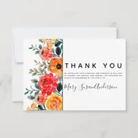 Pretty Floral Sympathy Funeral Thank You Card