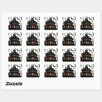 Haunted House Square Sticker