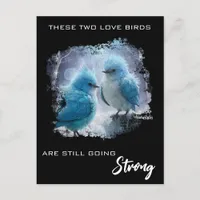 *~* ART Fluffy Anniversary Love Birds AP54  Postcard