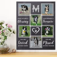 Custom Photo Collage Slate Pet Memorial Acrylic Print
