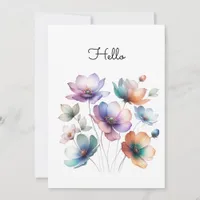 Watercolor Illustration of Pretty Flower Bouquet