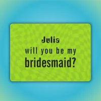 Neon Slime Green Summer y2k Bridesmaid Proposal Card