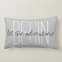 Let the adventure begin lumbar pillow