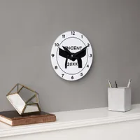 Martial Arts Black Belt Round Round Clock