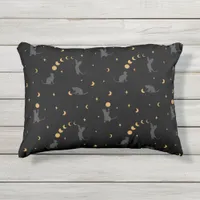 Black Cat Moon Phases Accent Pillow