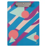 Geometric oil shapes vintage palette clipboard