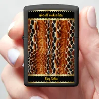 Stunning patterns of shed snakeskin zippo lighter