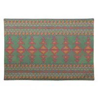 Southwest Sagebrush Green Geometric Design Cloth Placemat