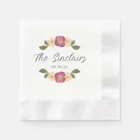 Elegant Wildflowers Chic Garden Party Wedding Napkins