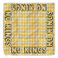 Yellow Gingham No Kings Pro-democracy Solidarity Bandana