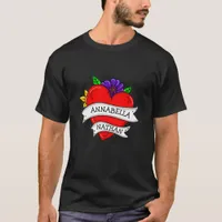 Couple's Romantic Heart Tattoo Style Art    T-Shirt