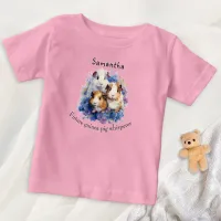 Future Guinea Pig Whisperer Watercolor Pet Animals Baby T-Shirt