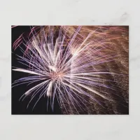 White Fireworks Postcard