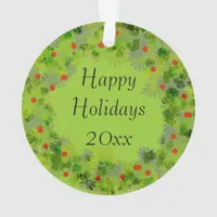 Ornament - Christmas Wreath with Photo/Text