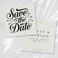 Retro Typography Wedding Save The Date