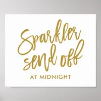 Sparkler Send-off Sign-EDITABLE COLOR -Calligraphy Poster