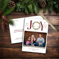 Elegant Joy to the World Christmas Holiday Photo