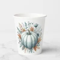 Fall Pumpkin Baby Shower Paper Cups