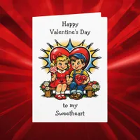 Happy Valentine's Day | Retro Pop Art Vintage Card